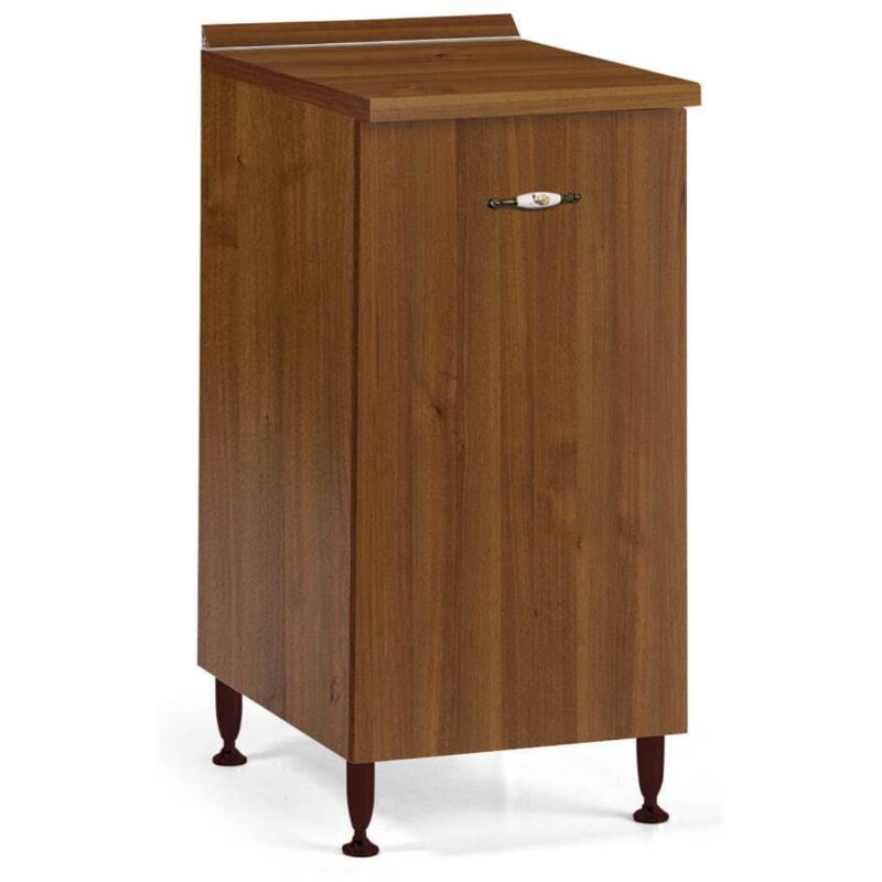 Toscohome - Elément bas de cuisine avec porte et étagère couleur noyer antique 40x50x85H cm