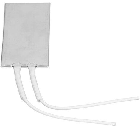 Élément Chauffant PTC 100x50mm 120W 220V, Plaque Thermostatique Inox pour Ventilateur Auto