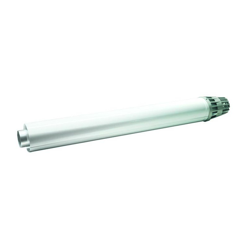 Tuyau coaxial d'aspiration/évacuation Ø 60/100 - Aluminium, longueur 1000 mm