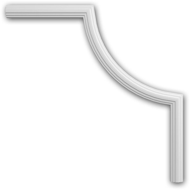 Élément de coin Profhome 152810 Élément décoratif design intemporel classique blanc