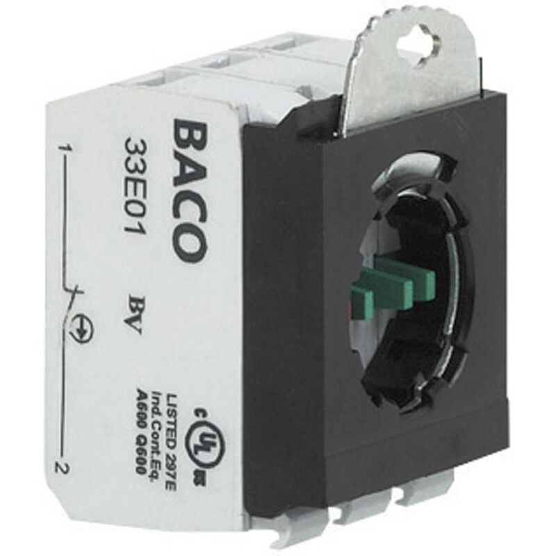 Baco - 333E02 Élément de contact avec adaptateur de fixation 2 nf (r) à rappel 600 v 1 pc(s)