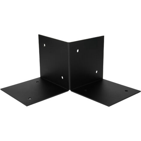 Élément de plancher de Pergola Noir pour poteaux de 15 x 15 cm -
