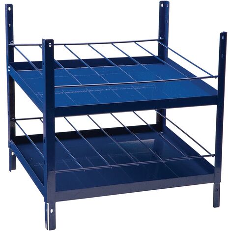 Élément d’étagère LOGS 180 H520xl540xP390mm bleu RAL 5022 2x6 rangées Approprié pour aérosols