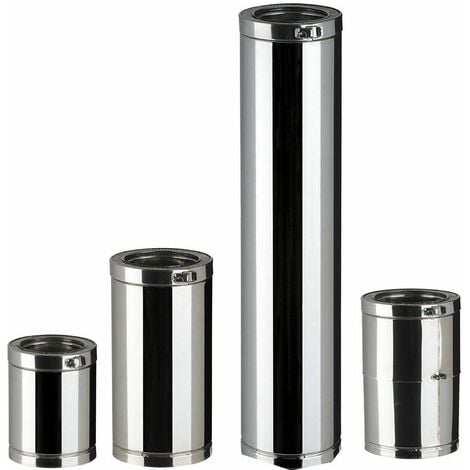 Elément droit Therminox TI pour l'intérieur et l'extérieur des bâtiments - Diamètre Ø 180 - Lg 45 cm
