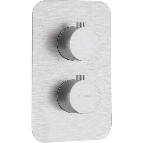 Elément externe pour boîtier thermostatique avec finition en acier brossé - Harty