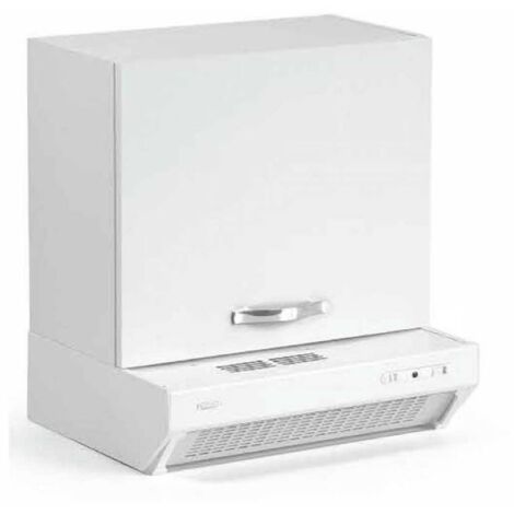 Kit de cuisine sur hotte 1 porte 60x30x49 cm blanc – Élément haut de cuisine – Optimisation espace – Design élégant – Azur Line - 60x30x49h
