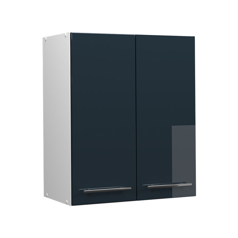 Elément haut de cuisine Fame-Line, Bleu foncé brillant, 60 cm, Vicco