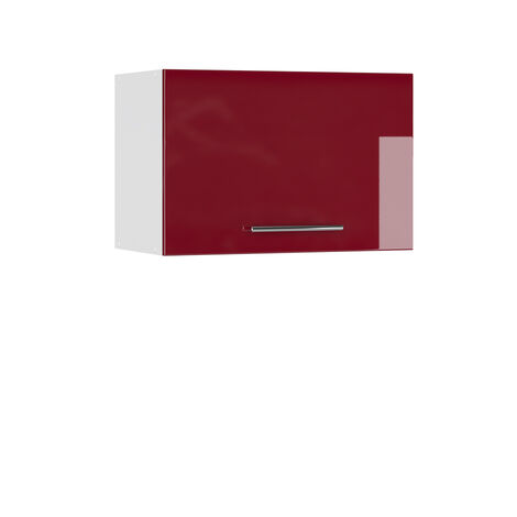 Elément haut de cuisine Fame-Line, Rouge bordeaux Haute brillance, 60 cm Plat, Vicco