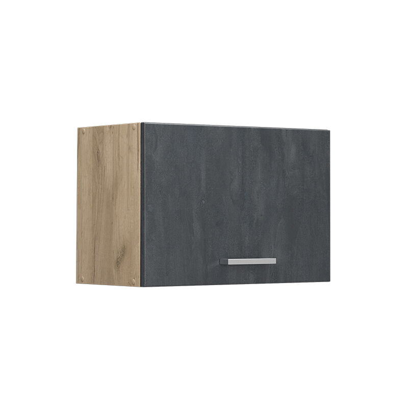 Vicco - Elément haut de cuisine R-Line, Béton noir, 60 cm Plat