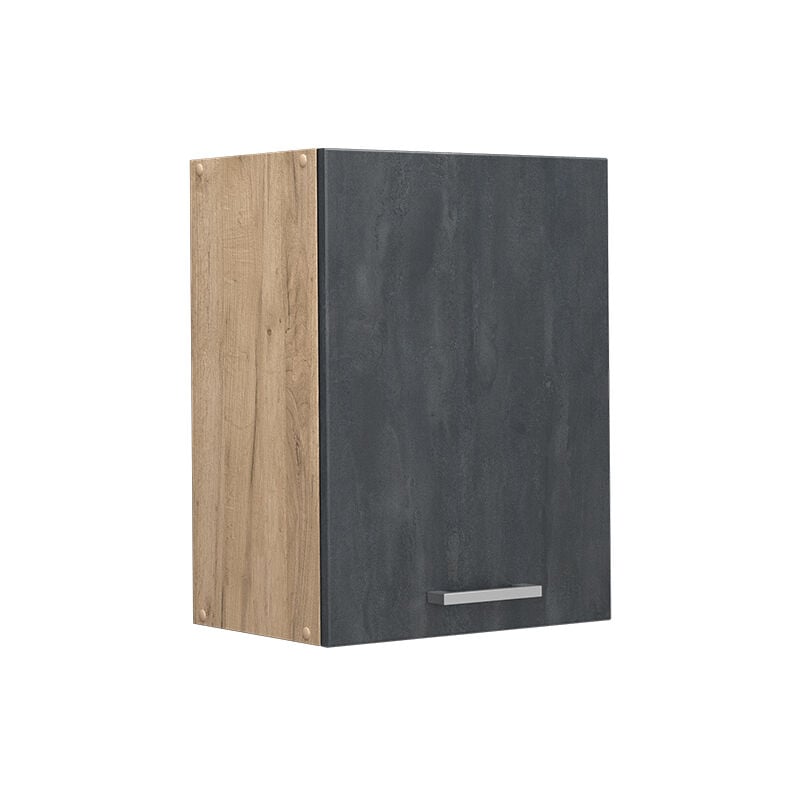 Vicco - Elément haut de cuisine R-Line, Béton noir, 45 cm