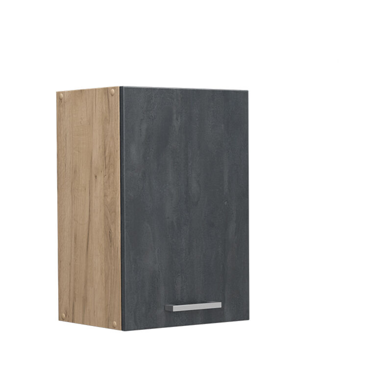 Vicco - Elément haut de cuisine R-Line, Béton noir, 40 cm