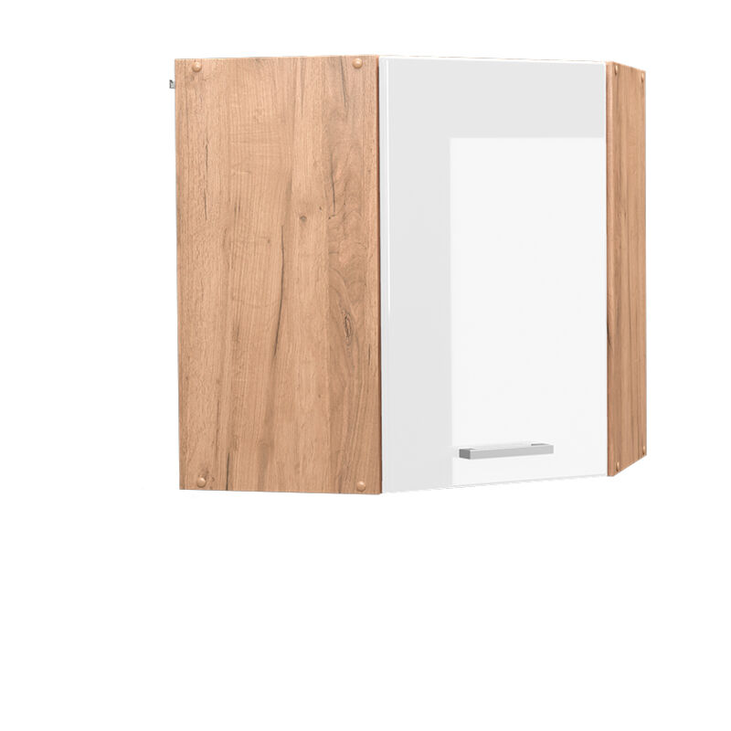 Vicco - Elément haut de cuisine R-Line, Blanc Haute brillance, 57 cm