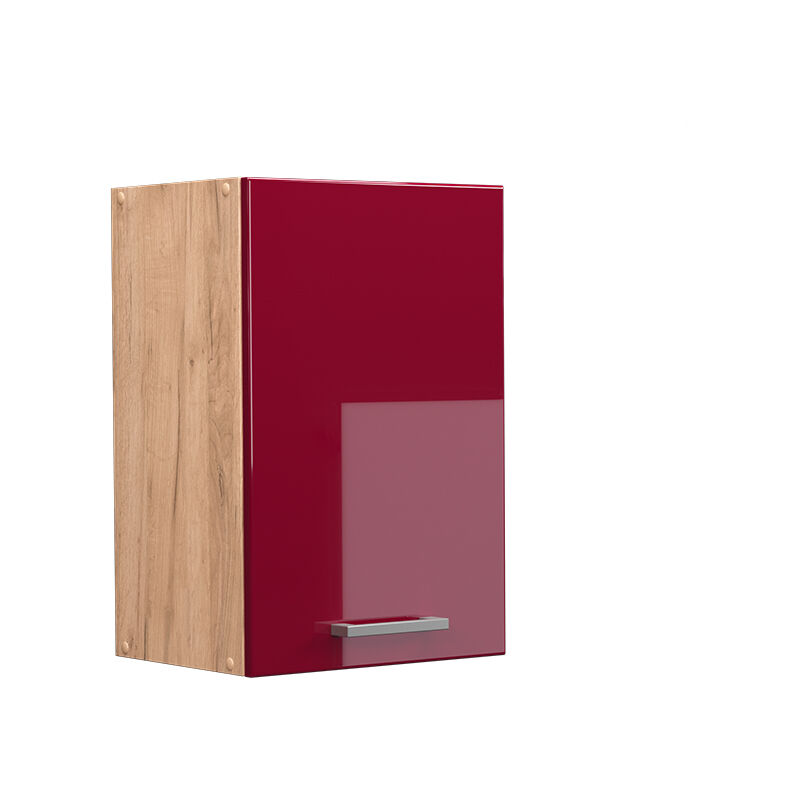 Vicco - Elément haut de cuisine R-Line, Rouge bordeaux Haute brillance, 40 cm
