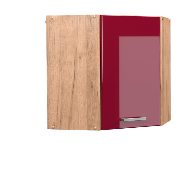 Elément haut de cuisine R-Line, Rouge bordeaux Haute brillance, 57 cm Vicco