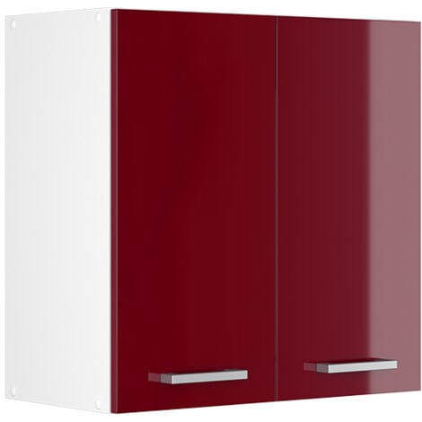 Elément haut de cuisine R-Line, Rouge bordeaux Haute brillance, 60 cm, Vicco