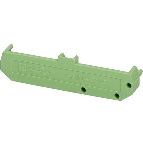 Elément latéral de boîtier pour rail Phoenix Contact UMK- SE 11,25 2970002 Polyamide vert 77 x 11.5 1 pc(s) D12552