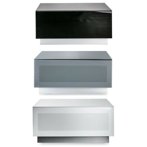 main image of "Element Modular Glass TV Cabinet Stand Grey For Up To 40" Screen"