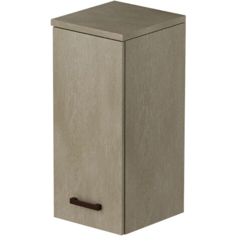 Élément mural buanderie 1 porte avec étagère couleur argile H77x36x38cm