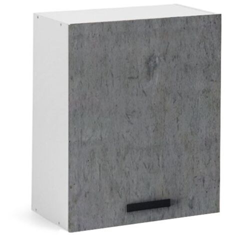 Élément mural de cuisine gris béton 1 porte Cm 60x32xH 72