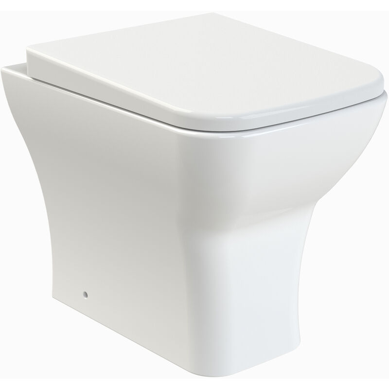 Ava Back to Wall Toilet Pan 500mm Projection - Soft Close Seat - Nuie