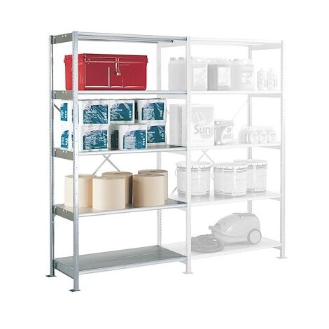 Elément suivant rayonnage acier galvanisé profondeur 60 cm - Maxiburo