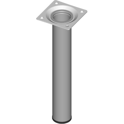 Element System 18133-00261 Gambe in Acciaio a Base Rotonda, Alluminio, 20 cm, Set di 4 Pezzi