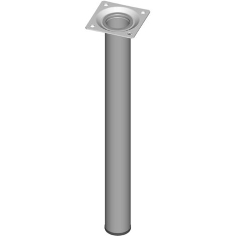 Element System 18133-00267 Gambe in Acciaio a Base Rotonda, Alluminio, 30 cm, Set di 4 Pezzi