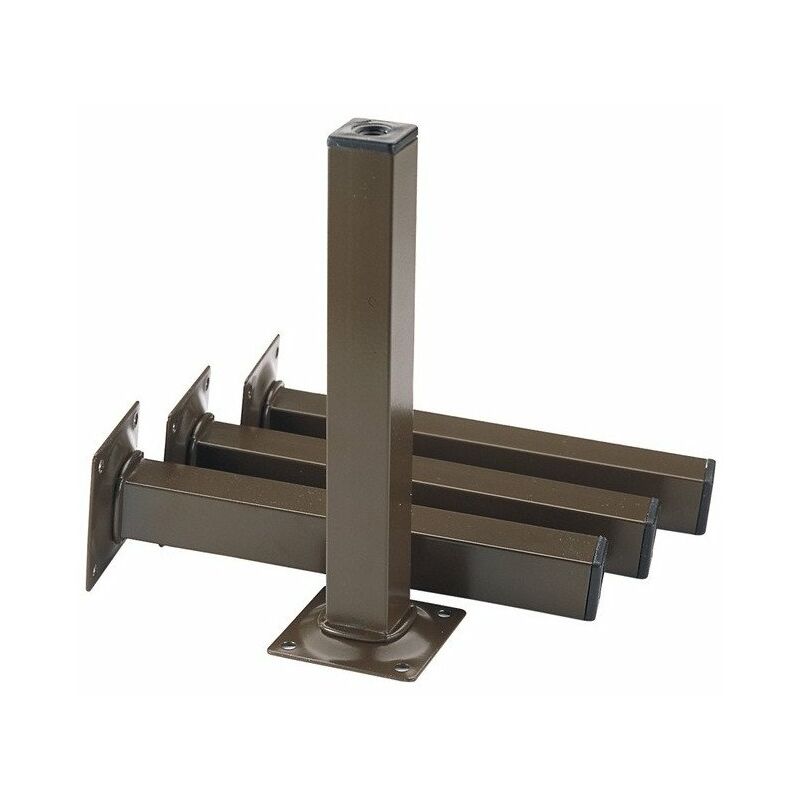 Element System - Piedino per mobile piastra bianca 25x25mm H.600mm (Per 4)