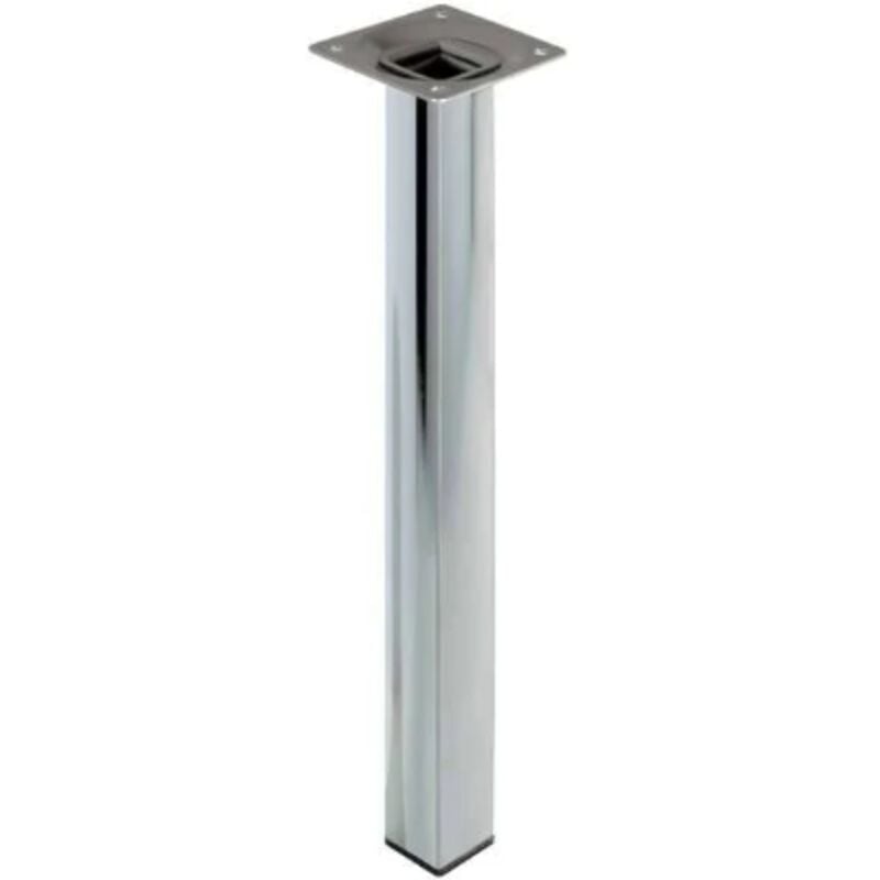 Piede quadro cromato 25X25 H700 mm - Element System
