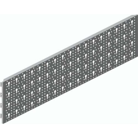 Plaque perforée en acier blanc 800mm x 200mm – Montage facile sur rails muraux – Élément de base pour rangement d'outils – Element System