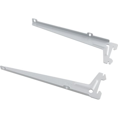 Element-System Winkelträger weiß-alu 280 mm mit 2 Einhängehaken