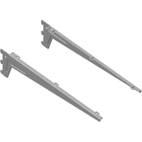 Element-System Winkelträger weiß-alu 480 mm mit 3 Einhängehaken