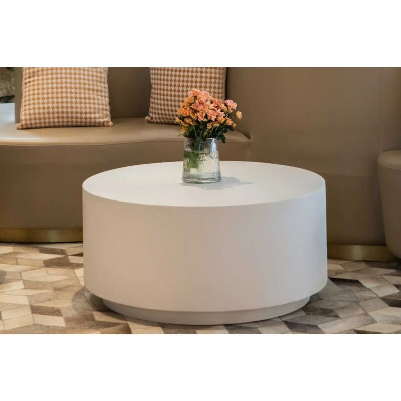 Rome Table basse en béton minimaliste facile d'entretien 86 x 86 x 41 cm