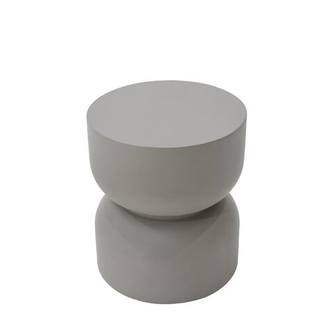 ELEMENTI table d'appoint CHRONOS table en béton pour extérieur/intérieur table de jardin grise résistante aux intempéries avec surface mate