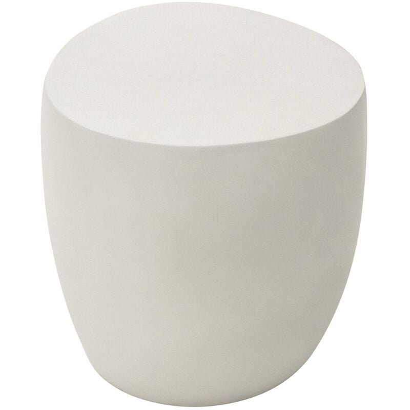 Table d'appoint ikaria table en béton pour extérieur/intérieur table de jardin blanc crème avec surface mate - Elementi