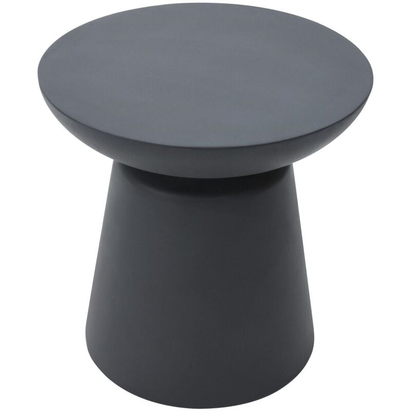 Table d'appoint kylix table en béton pour extérieur/intérieur ardoise noire table de jardin résistante aux intempéries avec surface mate - Elementi