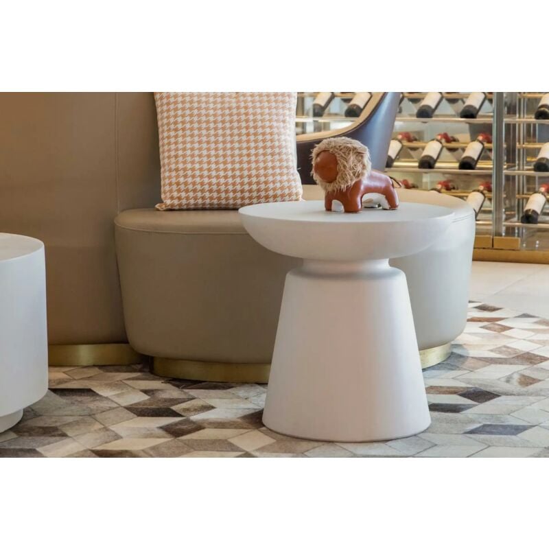 Kylix Table d'appoint en béton élégant raffiné 50.8 x 50.8 x 50.8 cm