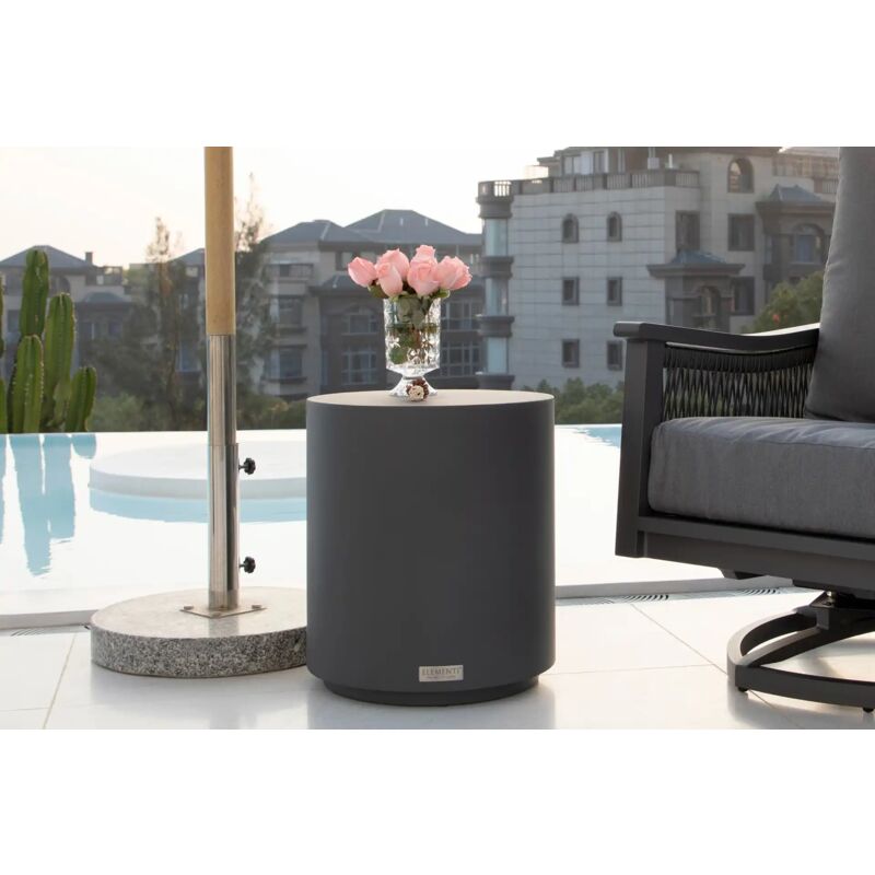 Elementi - rome Table d'appoint en béton stable moderne 45 x 45 x 51.5 cm