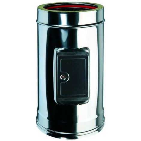 Elemento con ispezione rettangolare mf inox/inox l 500 mm tubo isp.dp c/sport.d80/130