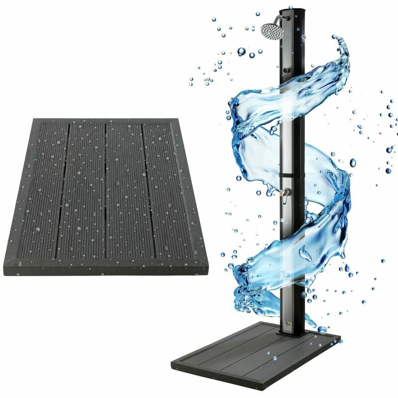 

Elemento de Suelo Para Duchas Solares Plato de Ducha Para Piscina - Antracita - Arebos