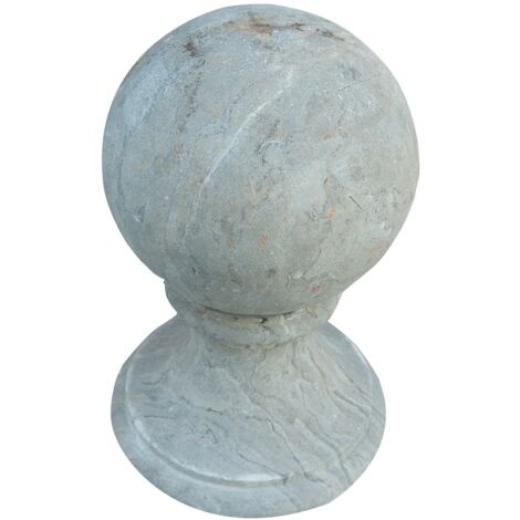 Elemento decorativo in pietra L40xPR40xH60 cm Finale con sfera in pietra Decorazione per esterno e interno Decorazione per casa