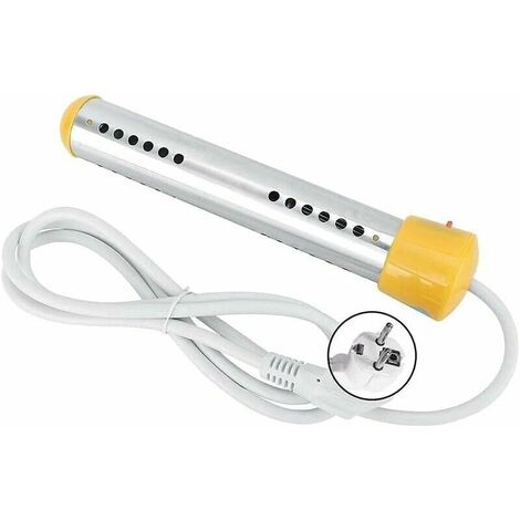 Elemento eléctrico en espiral de inmersión para calentar agua, 2000 W, hervidor de inmersión para condiciones del hogar, hervidor de viaje, elemento calentador de agua, cable inteligente de 1,5 m