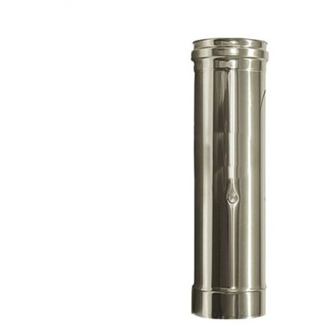 Elemento fumi canna fumaria D. 200 mm. Tubo  acciaio inox 316