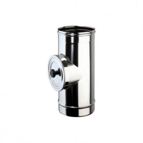 Elemento ispezione canna fumaria acciaio dm 100 mm