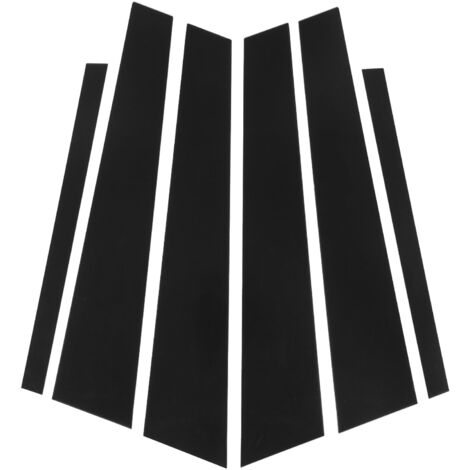 [Elementos de puerta] [Cubierta de columna y junta B/C] [Material: PC negro brillante] [6 piezas] [Para BMW Serie 5 F10 de 4 puertas 2011-2017]