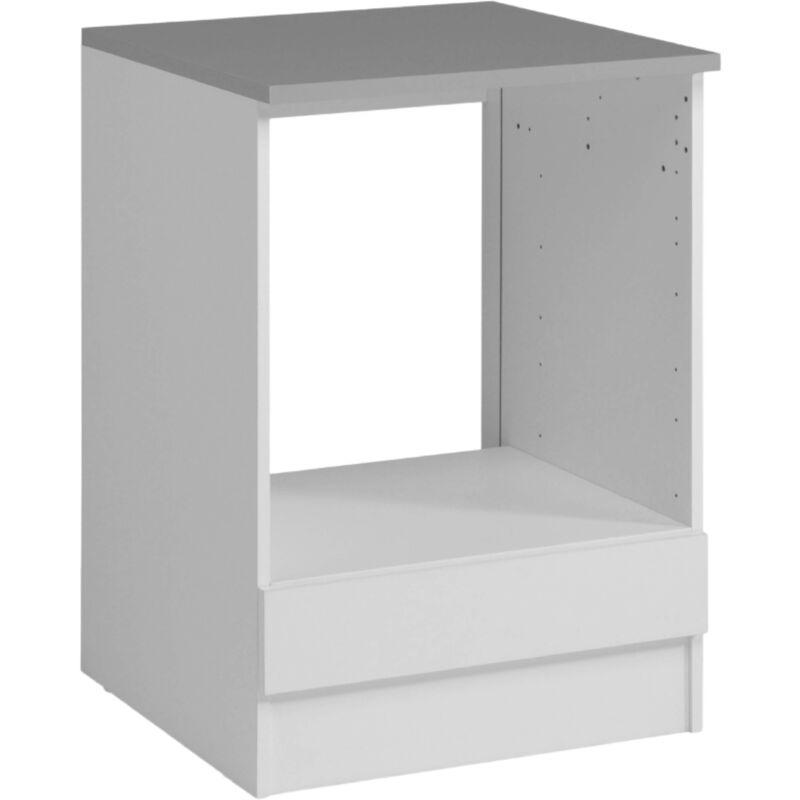 Eléments de cuisine eko Matt White Modern Style Rangement inférieur pour le four 60 cm
