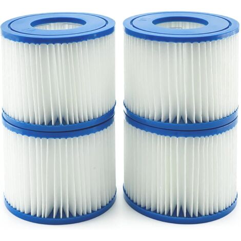 Éléments de filtre VI pour Bestway Lay-Z-Spa, éléments de rechange BW58323 pour Bestway 58239 (4 pièces)