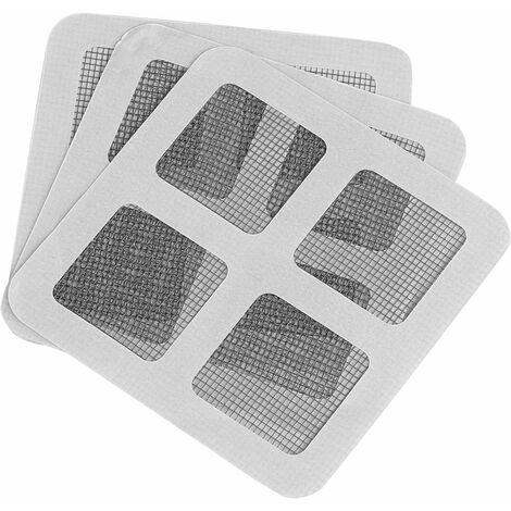 Eléments de fixation pour store LITZEE Kit De Réparation De Moustiquaire 20 Pièces, Patch De Réparation De Porte De Fenêtre, Ruban De Réparation De Moustiquaire Auto-Adhésif Solide, 10 X 10 Cm (Gris)