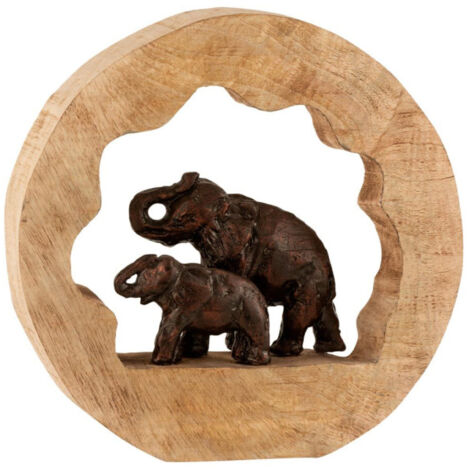 Éléphant avec Enfant Déco "Kenya" 30cm Bronze