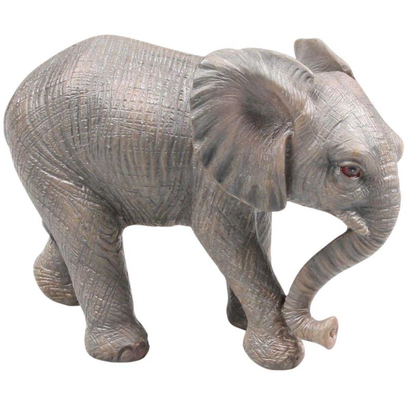 Jardindeco - Eléphant en résine Taille 2 (21 x 11 x 16 cm)